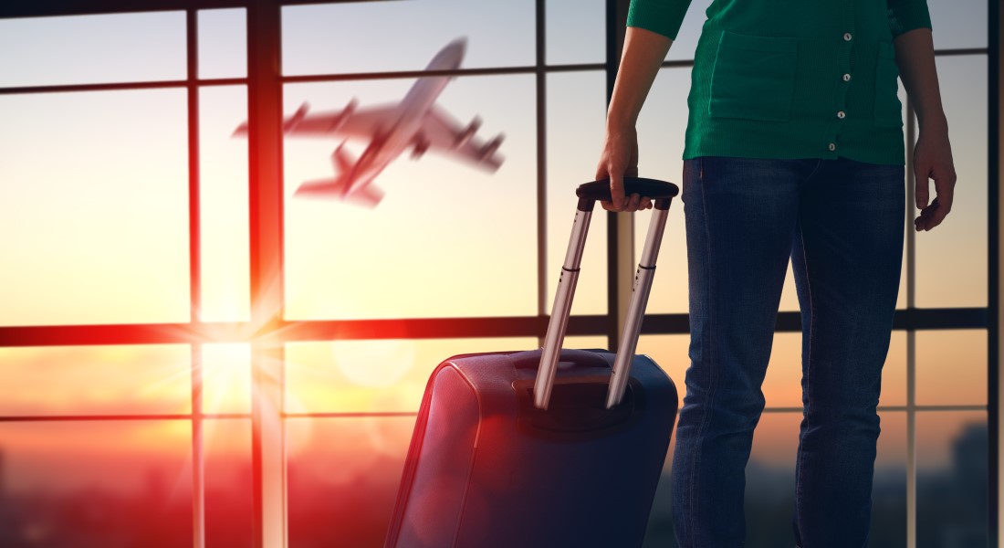 Traveler in the airport